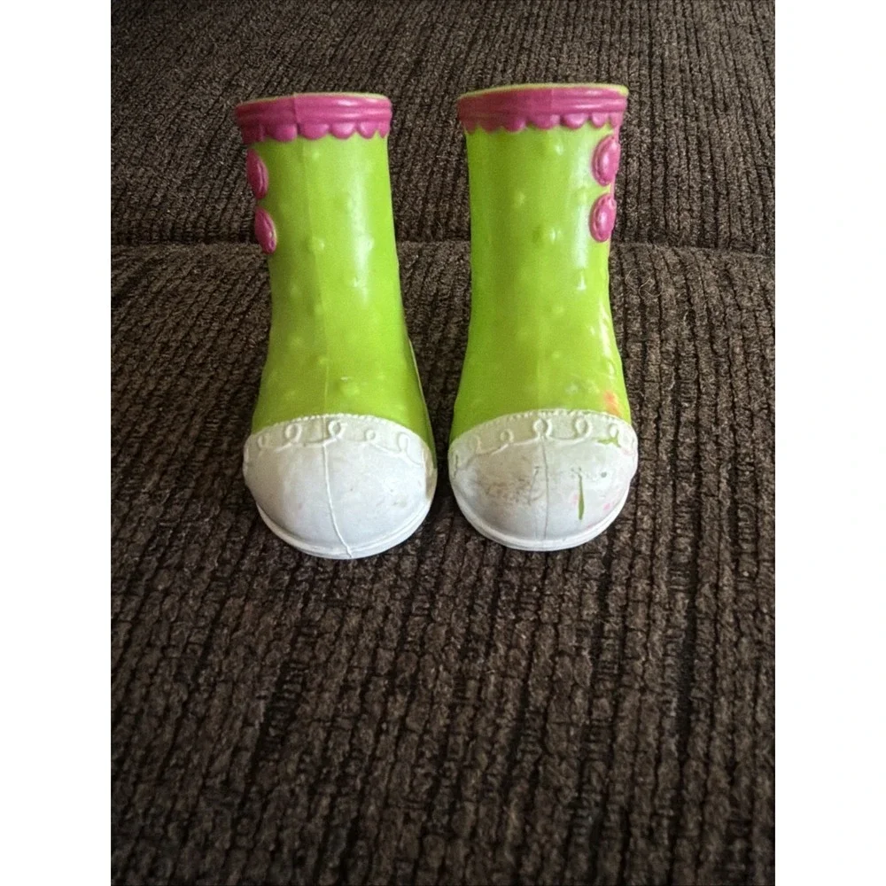 Lalaloopsy Green pink white BOOTS SHOES ONLY REPLACEMENT for Full Size Doll